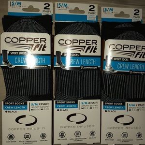 ⬇️$20 Copper fit sport socks. Brand new.6 pair!